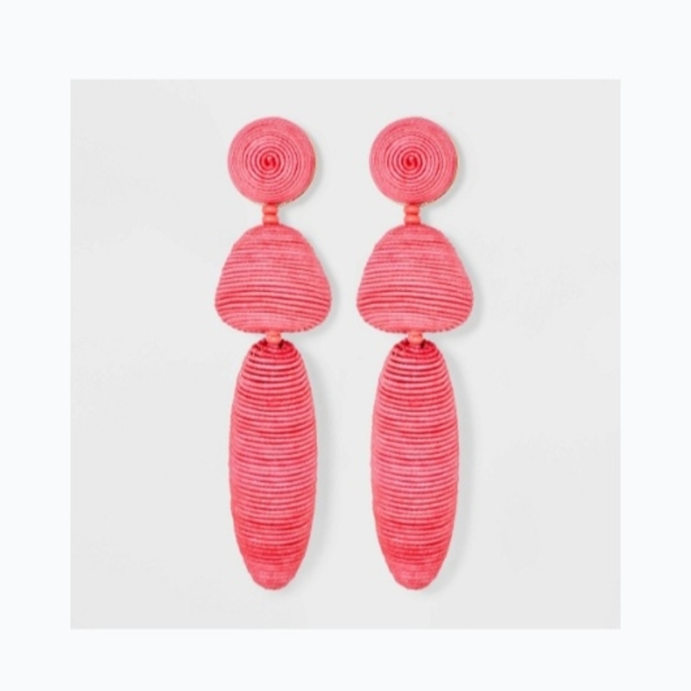 Pink Statement Earrings